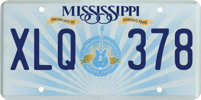 MS license plate XLQ378