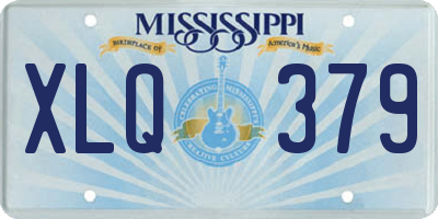 MS license plate XLQ379