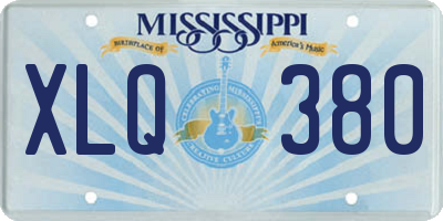 MS license plate XLQ380