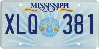 MS license plate XLQ381