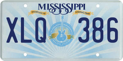 MS license plate XLQ386