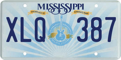 MS license plate XLQ387