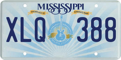 MS license plate XLQ388