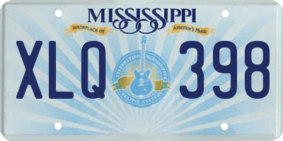 MS license plate XLQ398