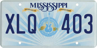 MS license plate XLQ403