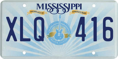 MS license plate XLQ416
