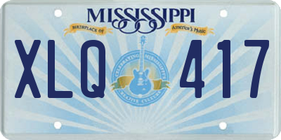 MS license plate XLQ417