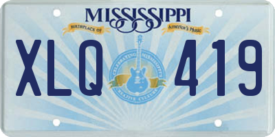 MS license plate XLQ419