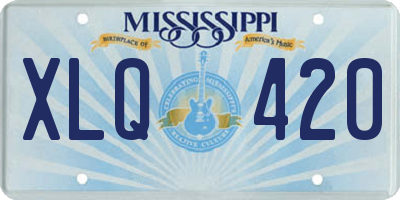 MS license plate XLQ420
