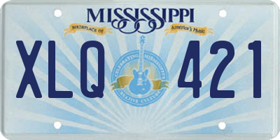 MS license plate XLQ421