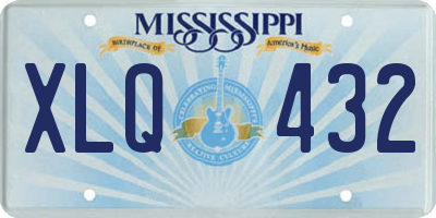 MS license plate XLQ432