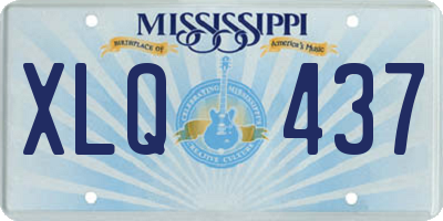 MS license plate XLQ437