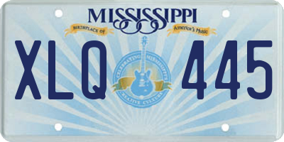 MS license plate XLQ445