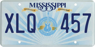 MS license plate XLQ457