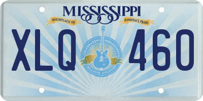 MS license plate XLQ460