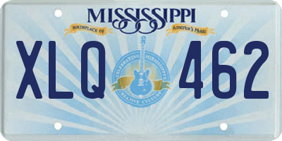 MS license plate XLQ462