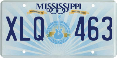 MS license plate XLQ463