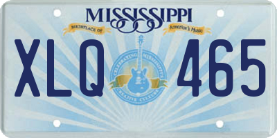 MS license plate XLQ465