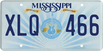 MS license plate XLQ466