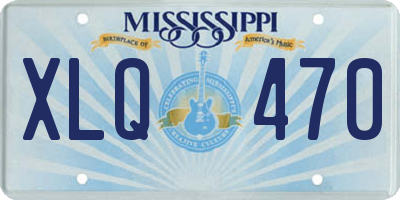 MS license plate XLQ470