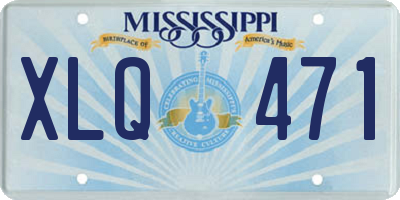 MS license plate XLQ471
