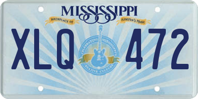 MS license plate XLQ472