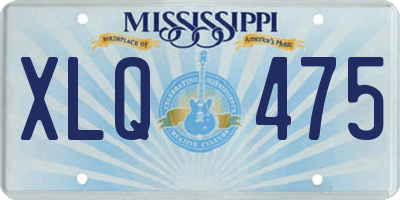MS license plate XLQ475
