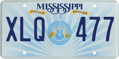 MS license plate XLQ477