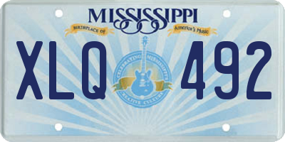 MS license plate XLQ492