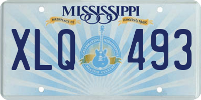 MS license plate XLQ493