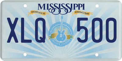 MS license plate XLQ500