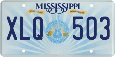 MS license plate XLQ503