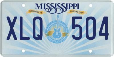 MS license plate XLQ504