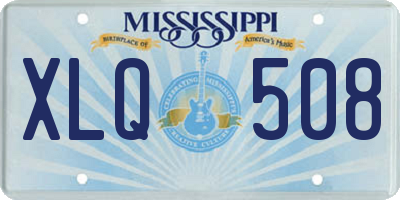 MS license plate XLQ508