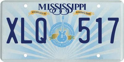 MS license plate XLQ517
