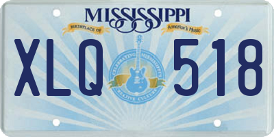 MS license plate XLQ518