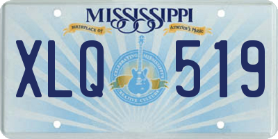 MS license plate XLQ519