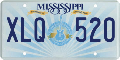 MS license plate XLQ520