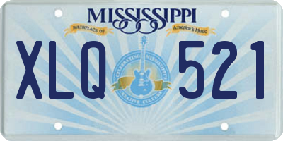 MS license plate XLQ521