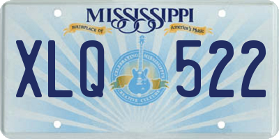 MS license plate XLQ522