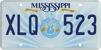 MS license plate XLQ523
