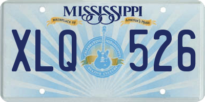 MS license plate XLQ526