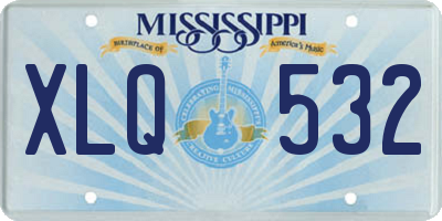 MS license plate XLQ532