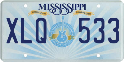 MS license plate XLQ533