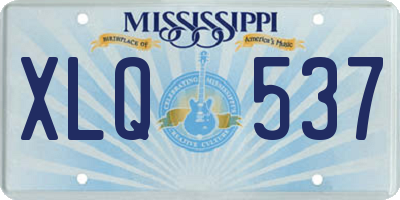 MS license plate XLQ537