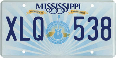 MS license plate XLQ538