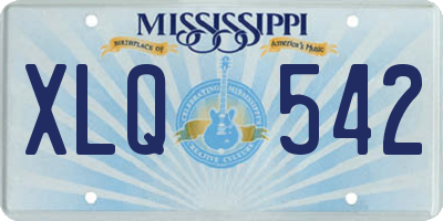 MS license plate XLQ542