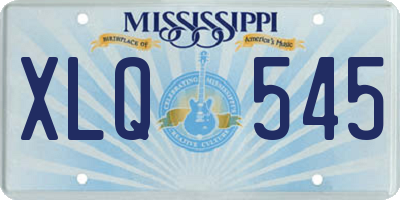 MS license plate XLQ545