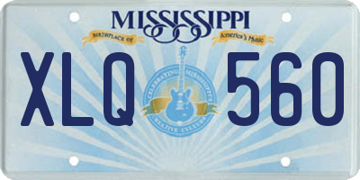 MS license plate XLQ560