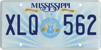 MS license plate XLQ562